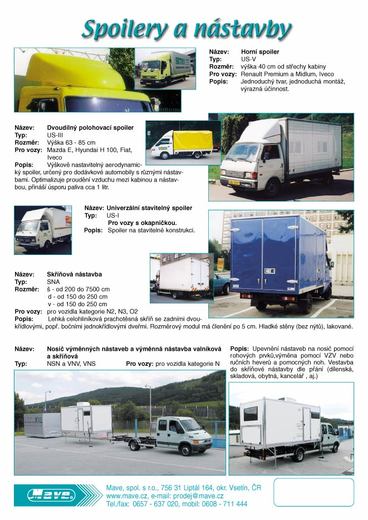 dříve vyráběné spoilery