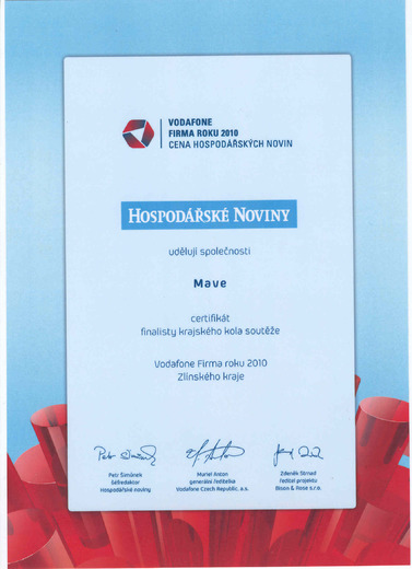 finalista Firma roku Zlínského kraje 2010