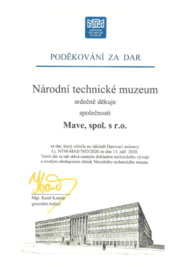 Dar pro národní technické muzeum