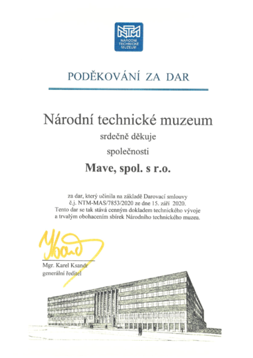 Dar pro Národní technické muzeum